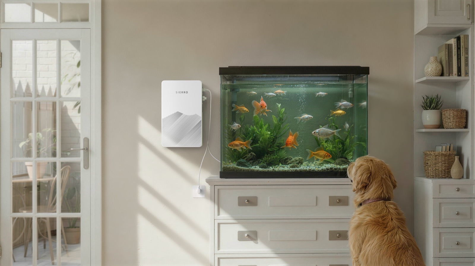 Sierro 2000 supporting aquarium equipment during an outage